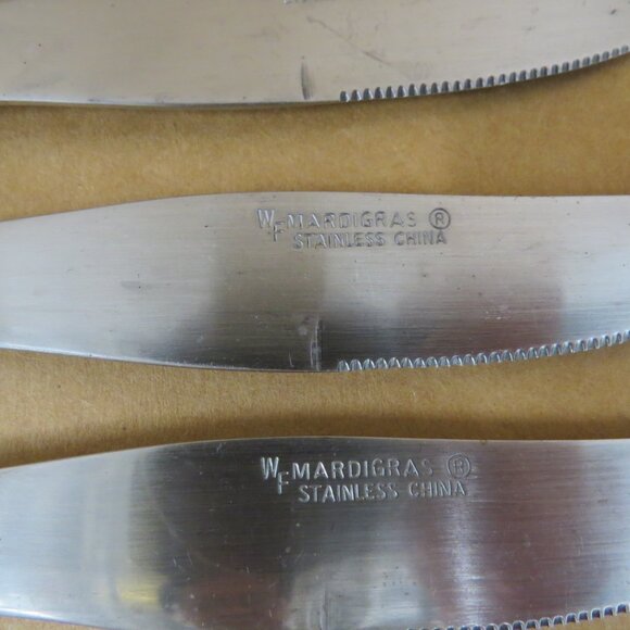 46 Pc Lot Assorted WF Mardi Gras Cream Stainless Flatware-Forks, Spoons & Knives - Picture 3 of 9